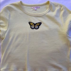 YELLOW BUTTERFLY TOP!!
